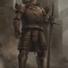 Knight in rusty armor